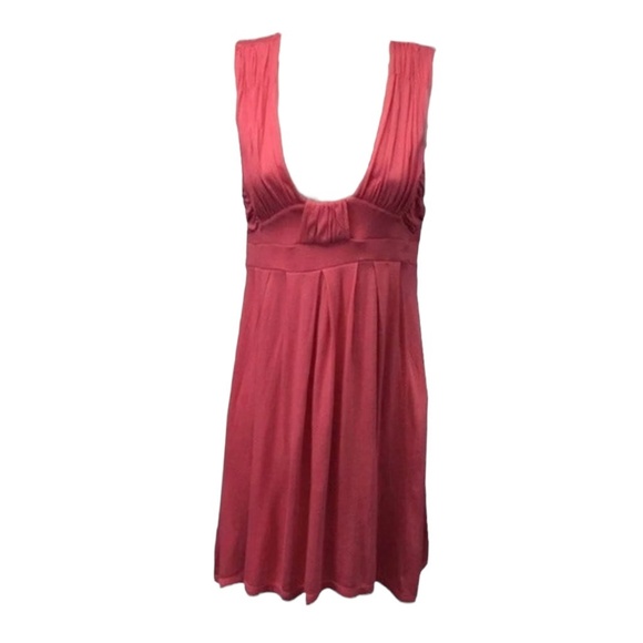 Zara Collection Tunic Top Coral Boho Chic Bow Detail Breezy Resort Feminine M - Picture 1 of 5